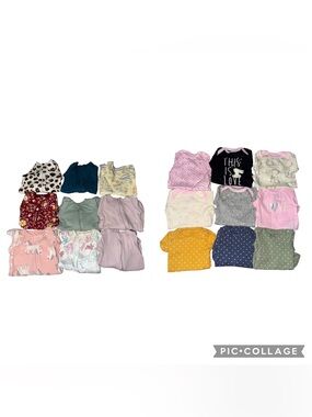 Preemie Girls Clothes Bundle 18pc Sleepers & Onesies (mixed brands)